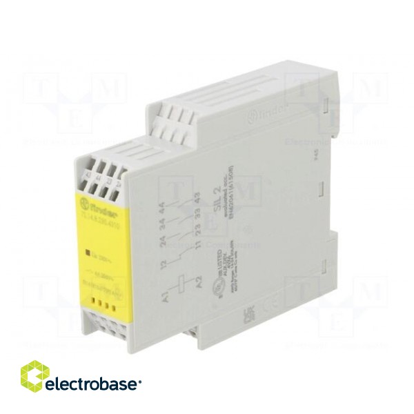 Module: safety relay | 7S | Usup: 230VAC | OUT: 4 | -40÷70°C | IP20 | 250V paveikslėlis 1