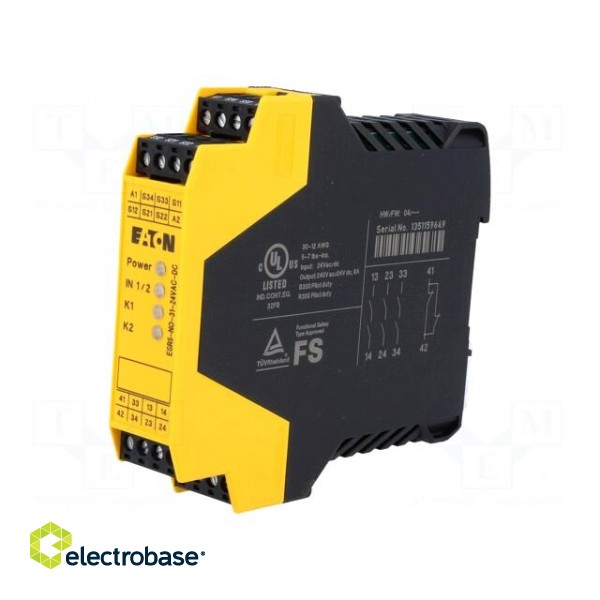 Module: safety relay | ESR5 | 24VAC | 24VDC | IN: 3 | -20÷55°C | IP20 image 1