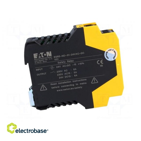 Module: safety relay | ESR5 | 24VAC | 24VDC | IN: 3 | -20÷55°C | IP20 image 7