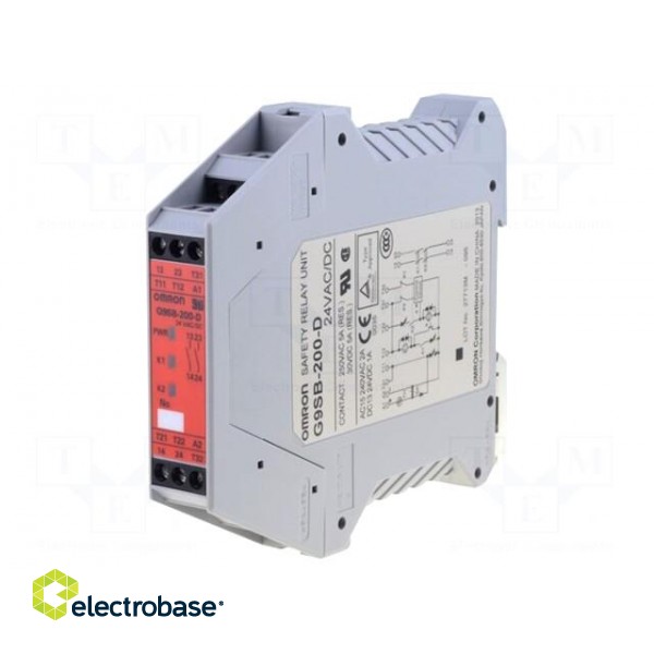 Module: safety relay | Series: G9SB | 24VDC | 24VAC | IN: 1 | -25÷55°C