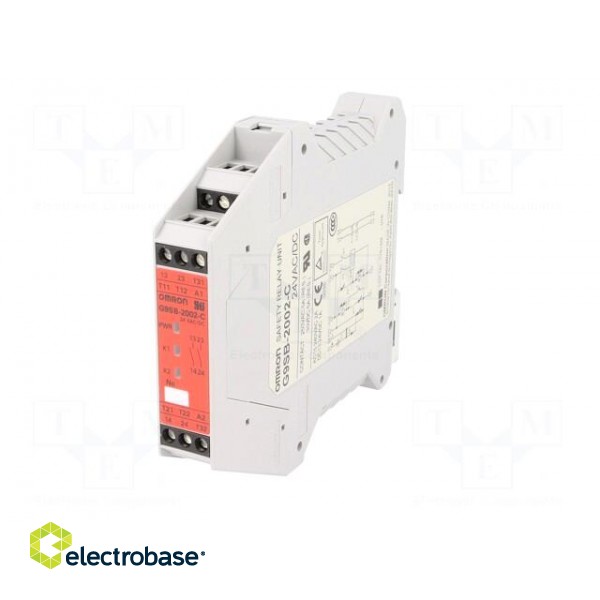 Module: safety relay | Series: G9SB | 24VDC | 24VAC | IN: 2 | -25÷55°C image 2