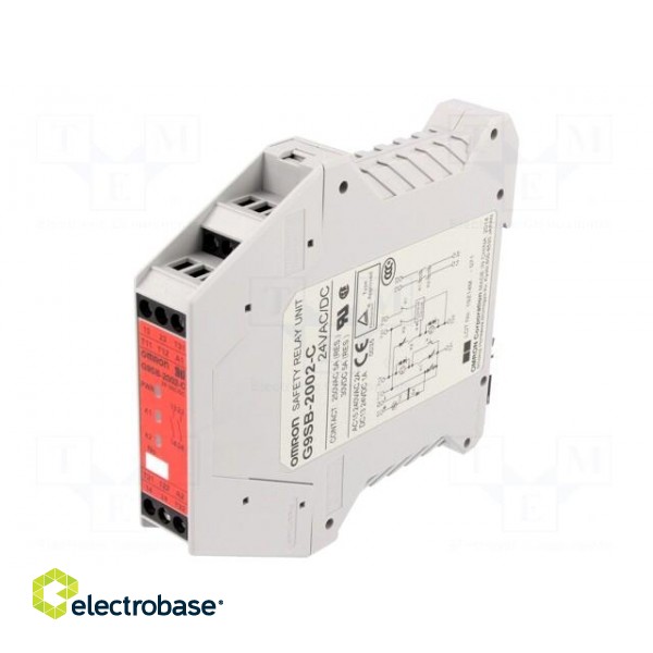 Module: safety relay | Series: G9SB | 24VDC | 24VAC | IN: 2 | -25÷55°C paveikslėlis 1