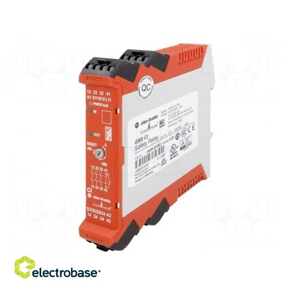 Module: safety relay | GSR | 24VAC | 24VDC | IN: 2 | OUT: 3 | -5÷55°C | IP40 фото 1