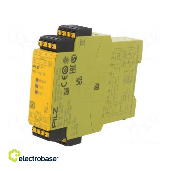 Module: safety relay | PNOZ e1vp C | Usup: 24VDC | IN: 2 | OUT: 4 | IP40 image 1
