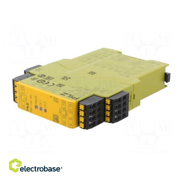 Module: safety relay | PNOZ e1vp C | Usup: 24VDC | IN: 2 | OUT: 4 | IP40 фото 2