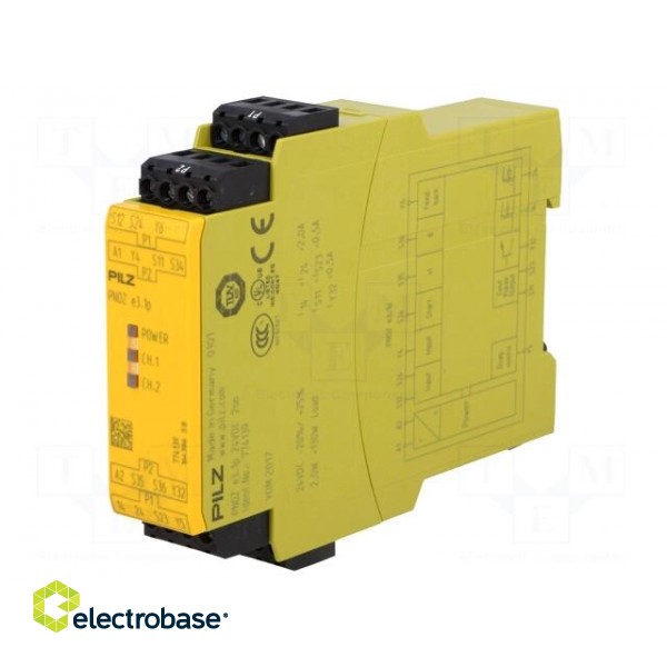Module: safety relay | Series: PNOZ e3.1p | IN: 2 | OUT: 5 | -10÷55°C image 1