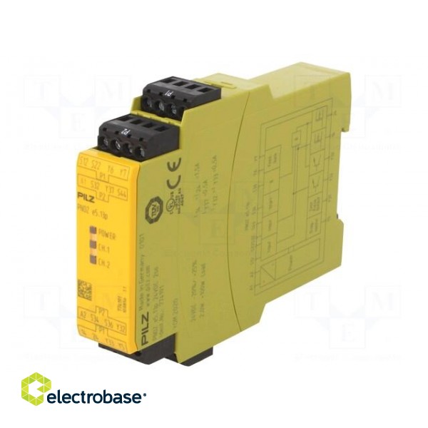 Module: safety relay | PNOZ e5.13p | Usup: 24VDC | IN: 2 | OUT: 5 | IP40 image 1