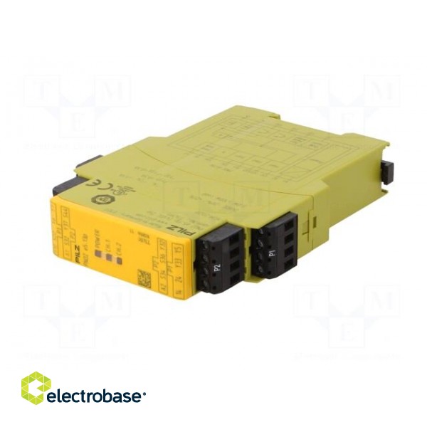 Module: safety relay | PNOZ e5.13p | Usup: 24VDC | IN: 2 | OUT: 5 | IP40 фото 2