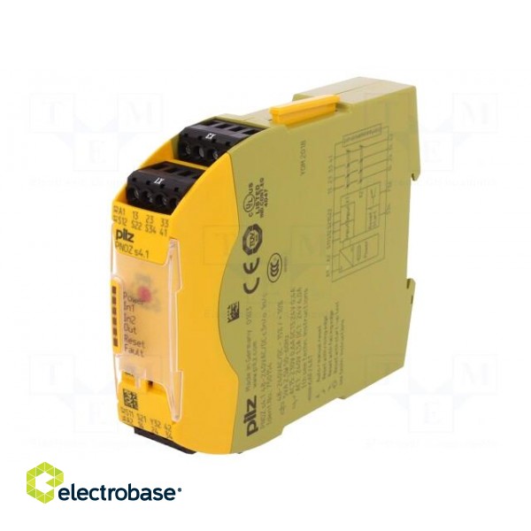 Module: safety relay | PNOZ s4.1 | Usup: 48÷240VAC | Usup: 48÷240VDC фото 1