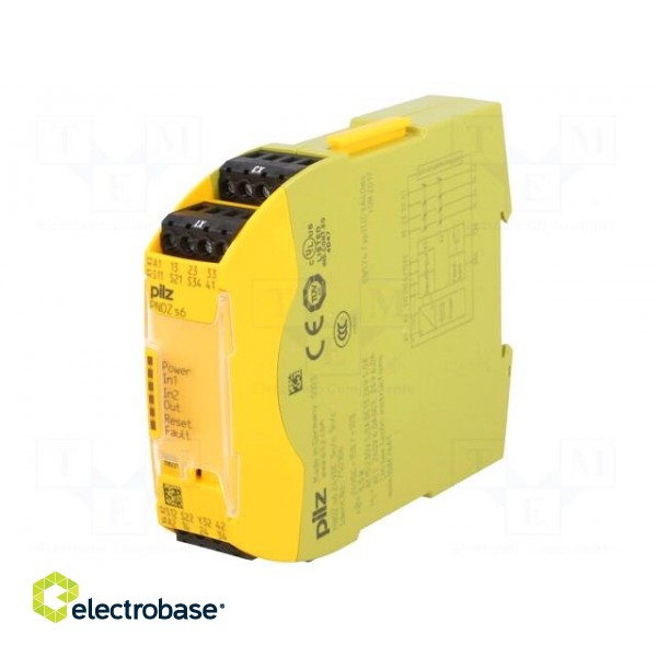 Module: safety relay | Series: PNOZ s6 | IN: 3 | OUT: 5 | Mounting: DIN фото 1