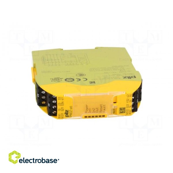 Module: safety relay | Series: PNOZ s6 | IN: 3 | OUT: 5 | Mounting: DIN фото 9