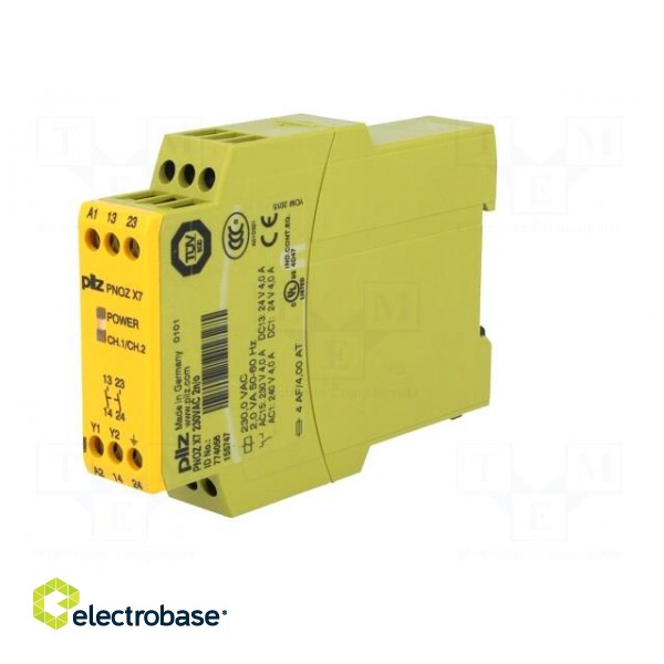 Module: safety relay | Series: PNOZ X7 | 230VAC | Contacts: NO x2 image 2