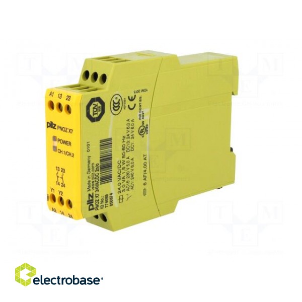 Module: safety relay | Series: PNOZ X7 | 24VDC | 24VAC | IN: 1 | OUT: 2 image 2