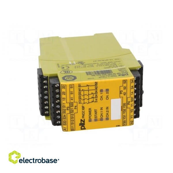 Module: safety relay | PNOZ X8P | Usup: 24VDC | IN: 3 | OUT: 5 | -10÷55°C фото 9
