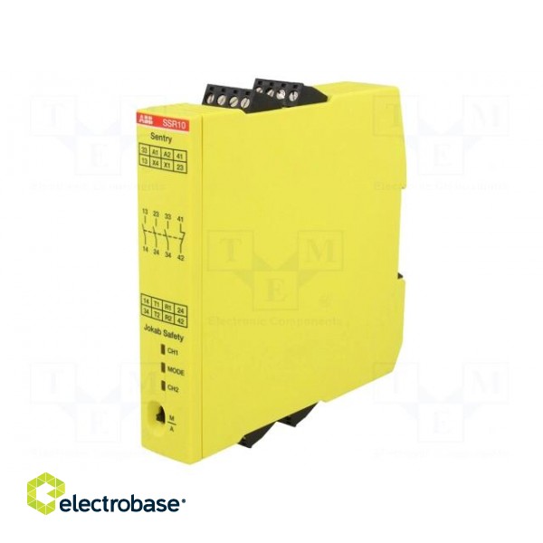 Module: safety relay | SENTRY | 24VDC | for DIN rail mounting | IP20 image 1