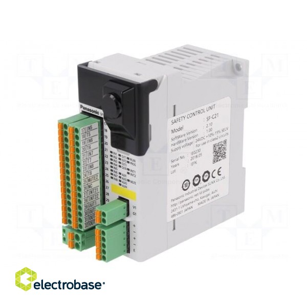 Module: safety relay | SF-C21 | 24VDC | IN: 8 | for DIN rail mounting paveikslėlis 1