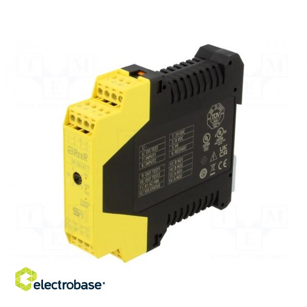 Module: safety relay | SR | 24VDC | for DIN rail mounting | -30÷55°C image 1