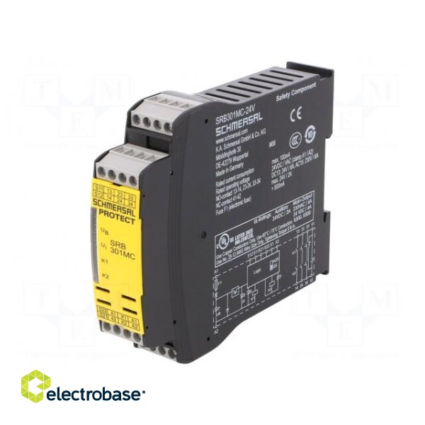 Module: safety relay | SRB 301MC | 24VAC | 24VDC | -25÷60°C | IP20 фото 1