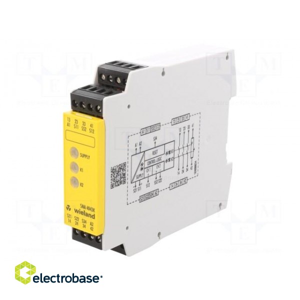 Module: safety relay | 230VAC | Contacts: NC + NO x3 | Mounting: DIN image 1