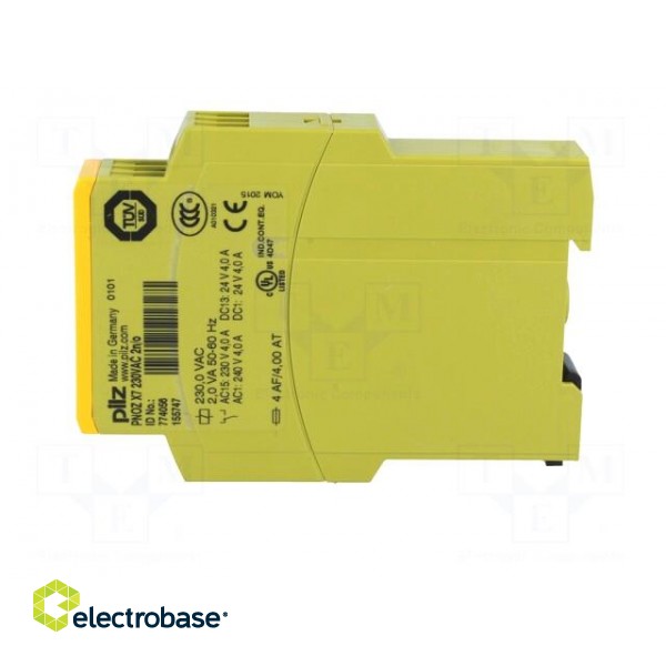Module: safety relay | Series: PNOZ X7 | 230VAC | Contacts: NO x2 image 3