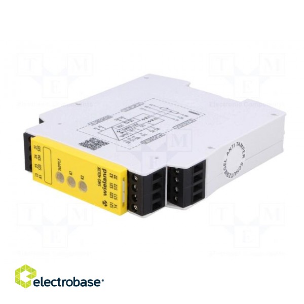 Module: safety relay | 24VAC | Contacts: NC + NO x2 | Mounting: DIN paveikslėlis 2