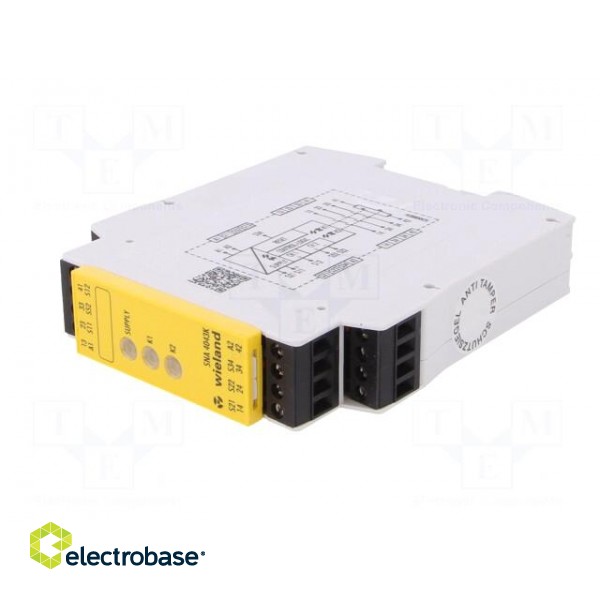 Module: safety relay | 24VAC | Contacts: NC + NO x3 | Mounting: DIN image 2