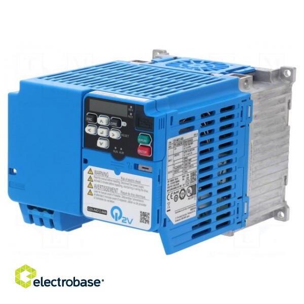 Vector inverter | 4/5.5kW | 3x400VAC | 3x380÷480VAC | 0÷590Hz | Q2V image 1