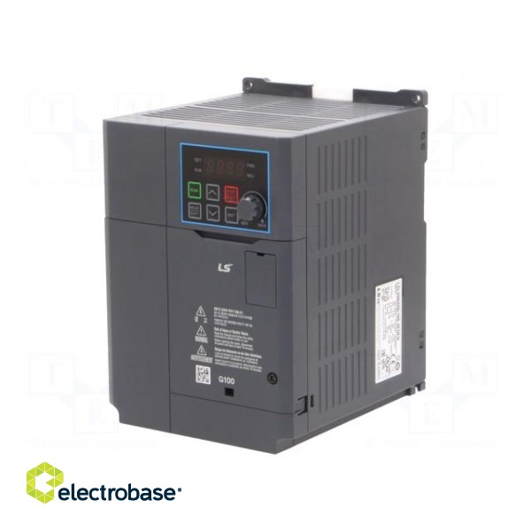 Vector inverter | 4kW | 3x400VAC | 3x380÷480VAC | 0÷12VDC | IN: 5 | 9.3A image 1