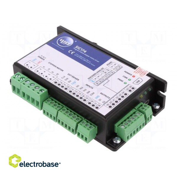 Stepper motor controller | for DIN rail mounting | 3A | 12÷36VDC фото 1