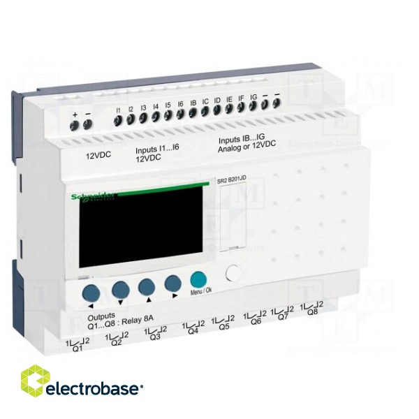 Programmable relay | IN: 12 | Analog in: 6 | OUT: 8 | OUT 1: relay | IP20