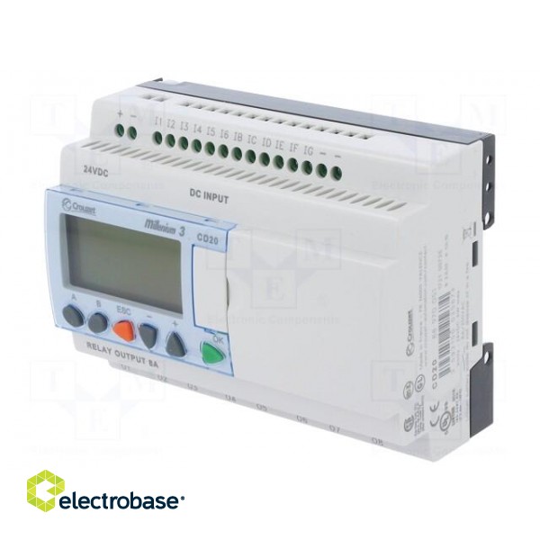 Programmable relay | IN: 12 | OUT: 8 | OUT 1: relay | 24VDC | DIN | IP20 image 1