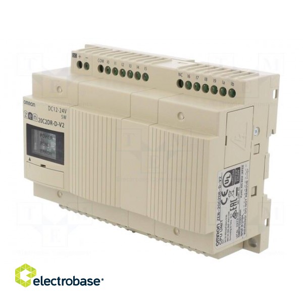 Programmable relay | IN: 12 | OUT: 8 | OUT 1: relay | ZEN-20C | IP20 фото 1
