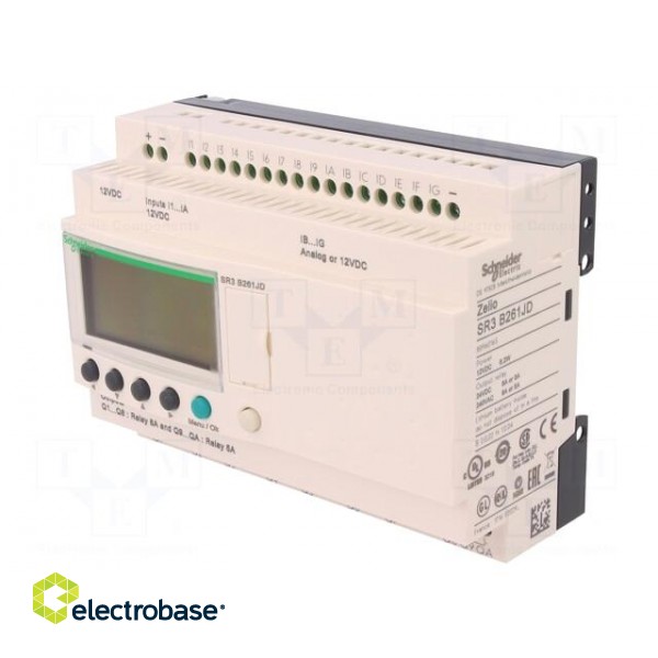 Programmable relay | IN: 16 | Anal.in: 6 | OUT: 10 | OUT 1: relay | 12VDC фото 1