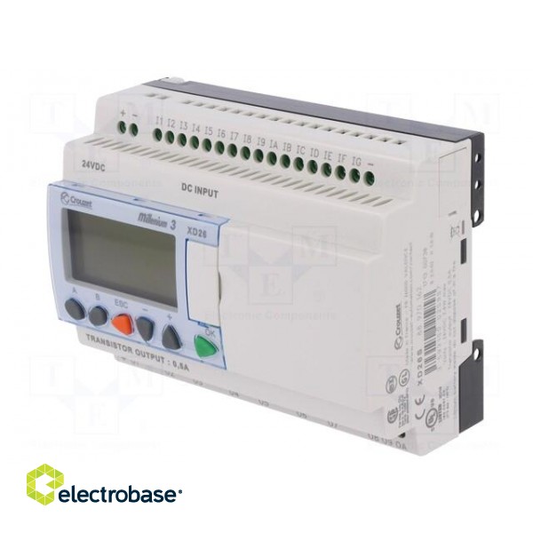 Programmable relay | IN: 16 | OUT: 10 | OUT 1: transistor | 24VDC | DIN фото 1