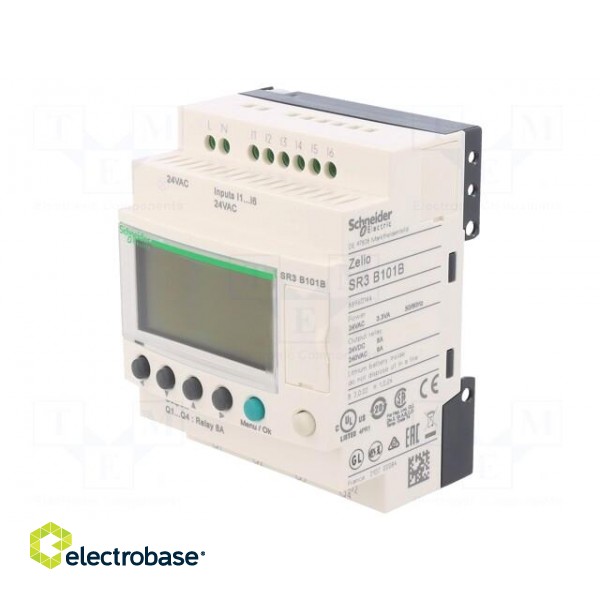Programmable relay | IN: 6 | Analog in: 0 | OUT: 4 | OUT 1: relay | IP20 paveikslėlis 1