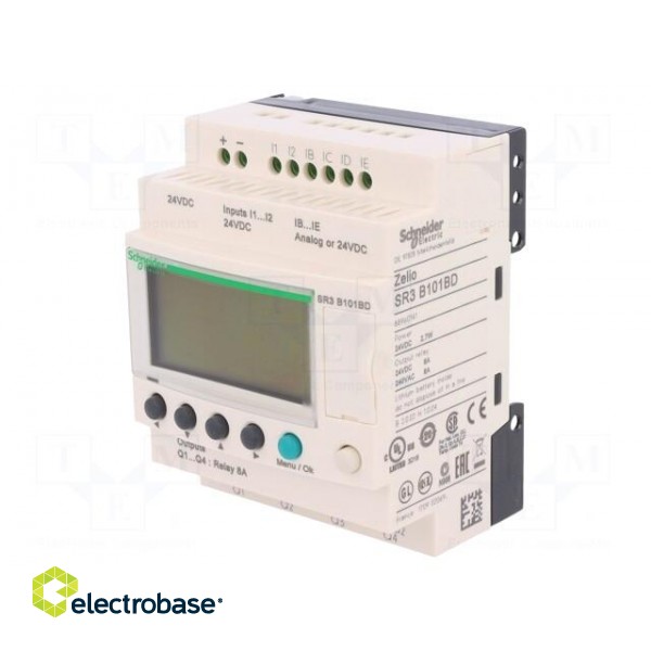 Programmable relay | IN: 6 | Anal.in: 4 | OUT: 4 | OUT 1: relay | 24VDC фото 1