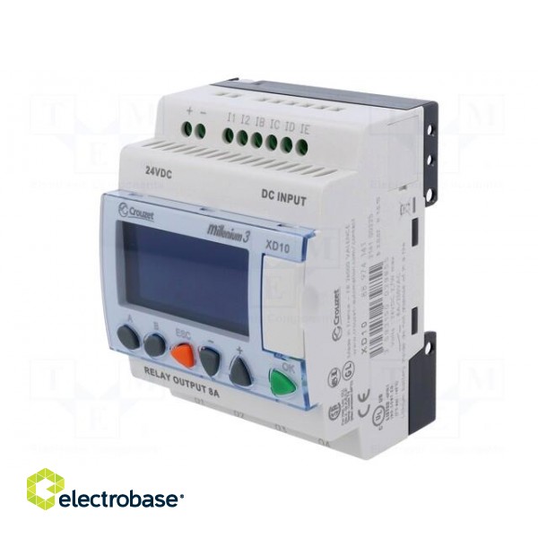 Programmable relay | IN: 6 | Analog in: 4 | OUT: 4 | OUT 1: relay | IP20 paveikslėlis 1