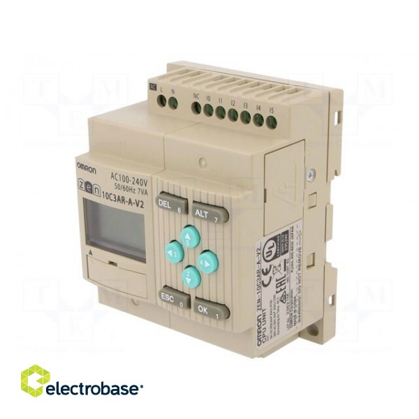 Programmable relay | IN: 6 | OUT: 4 | OUT 1: relay | ZEN-10C | IP20 фото 1
