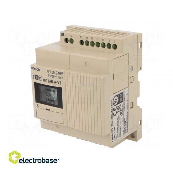 Programmable relay | IN: 6 | OUT: 4 | OUT 1: relay | ZEN-10C | IP20 image 1
