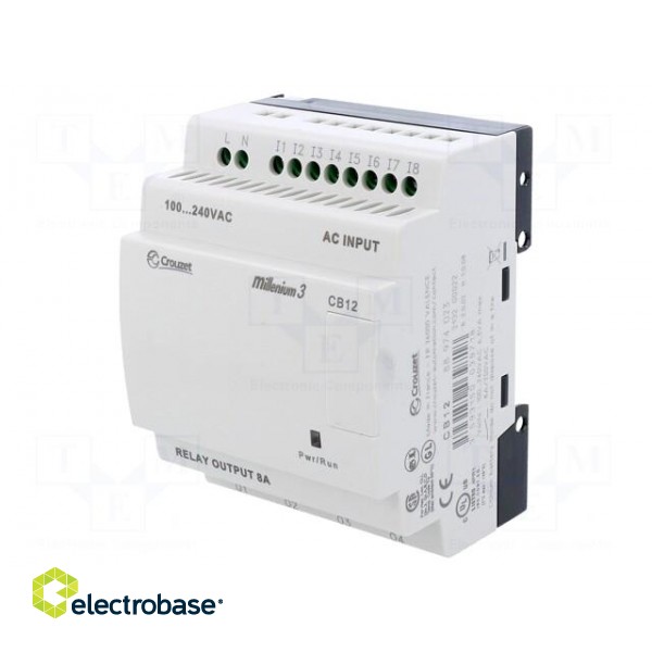 Programmable relay | IN: 8 | Analog in: 0 | OUT: 4 | OUT 1: relay | IP20 фото 1