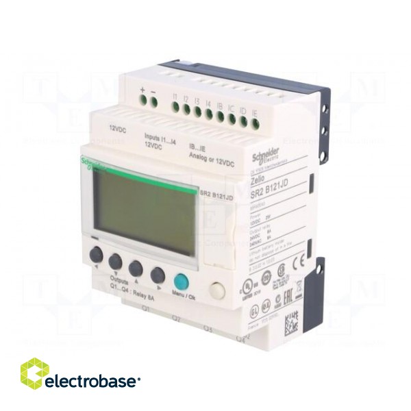 Programmable relay | IN: 8 | Anal.in: 4 | OUT: 4 | OUT 1: relay | 12VDC фото 1