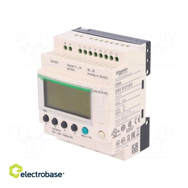 Programmable relay | IN: 8 | Anal.in: 4 | OUT: 4 | OUT 1: relay | 24VDC фото 1