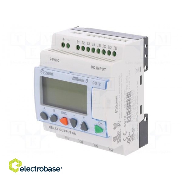 Programmable relay | IN: 8 | OUT: 4 | OUT 1: relay | 24VDC | DIN | IP20 paveikslėlis 1