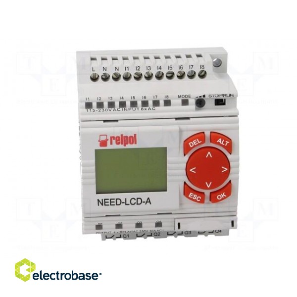 Programmable relay | OUT1: 250VAC/10A | IN: 8 | Anal.in: 2 | OUT: 4 | DIN фото 9