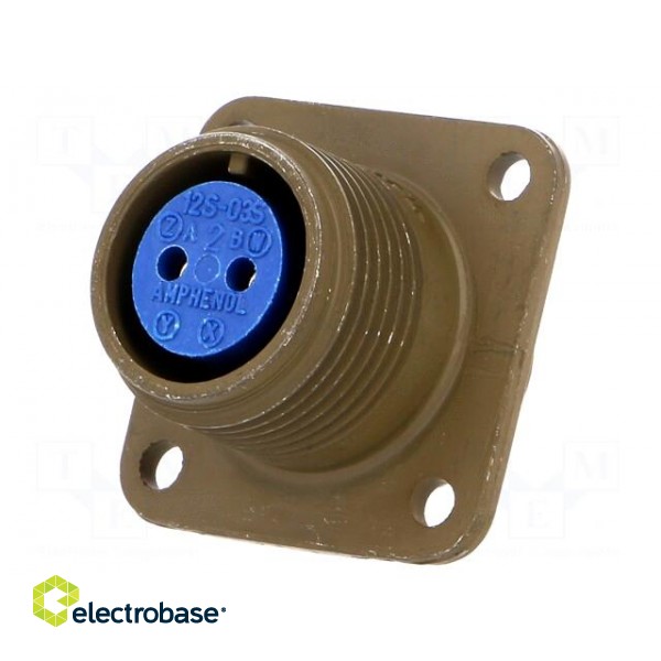 Connector: circular | Series: 97 | socket | female | PIN: 2 | soldering image 1