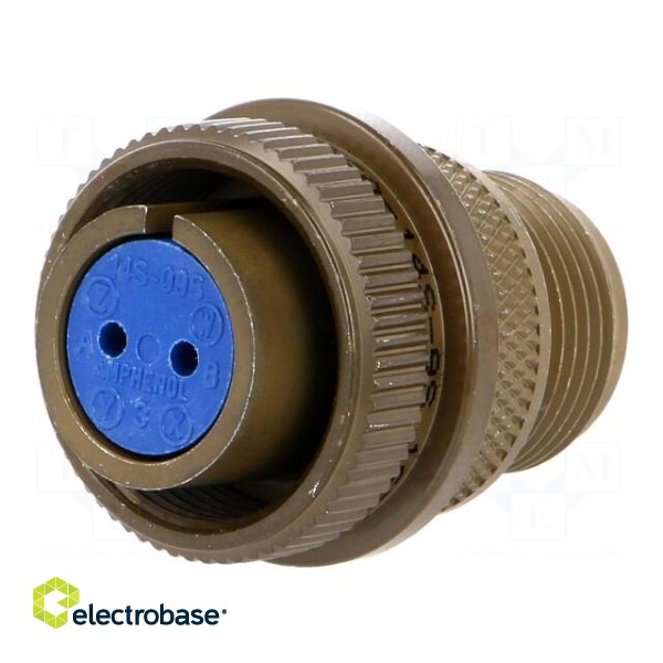 Connector: circular | size 14S | 97 | aluminium alloy | olive | plug image 1