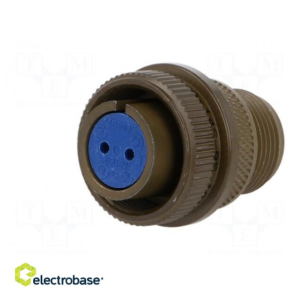 Connector: circular | size 14S | 97 | aluminium alloy | olive | plug image 2
