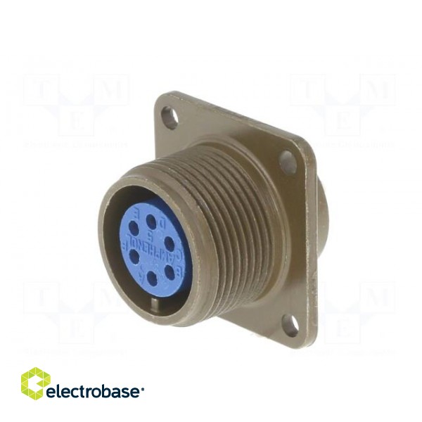 Connector: circular | Series: 97 | socket | female | PIN: 6 | soldering paveikslėlis 1