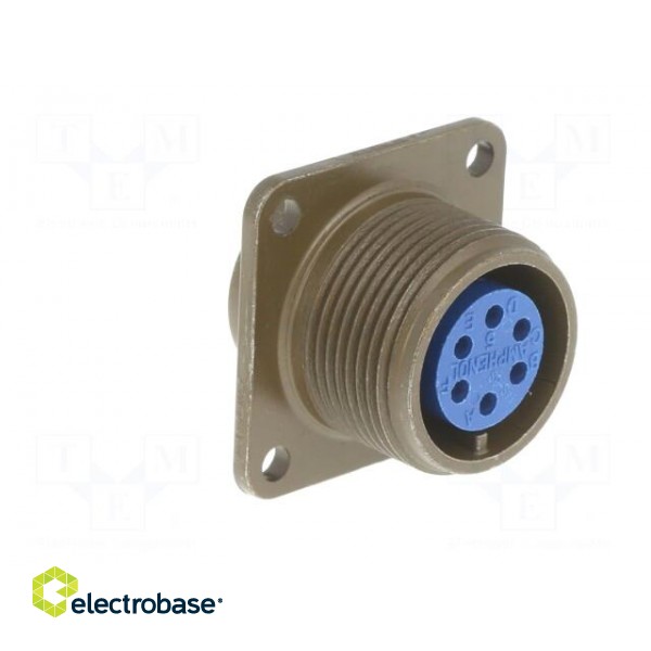 Connector: circular | Series: 97 | socket | female | PIN: 6 | soldering фото 7