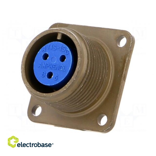 Connector: circular | Series: 97 | socket | female | PIN: 3 | soldering image 1